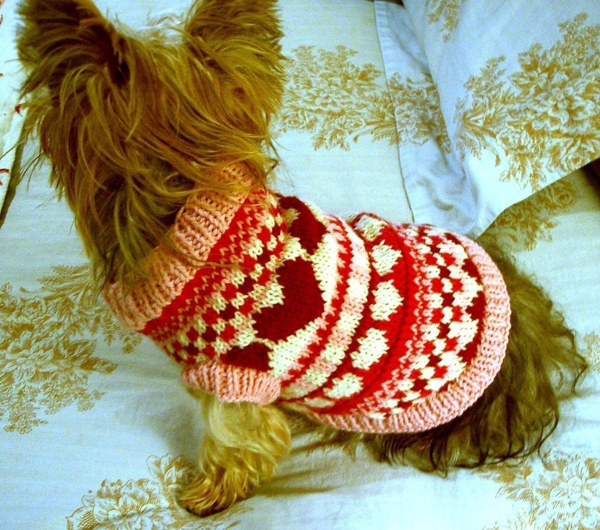 Puppy Love dog sweater