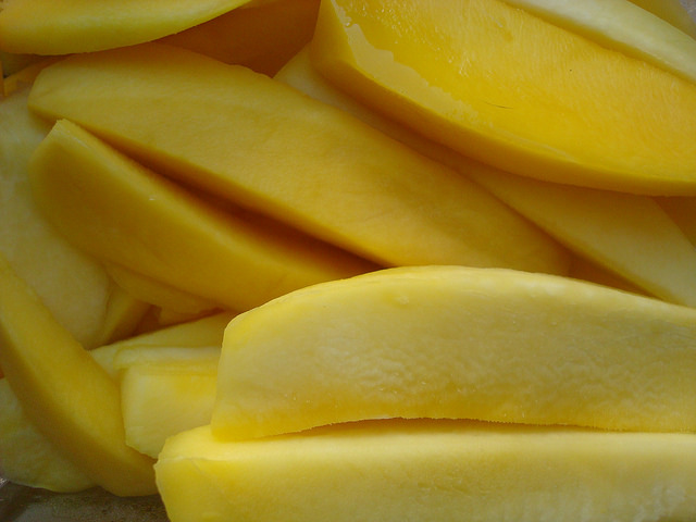 Sliced Mangos - Ready to be Made into Dessert!