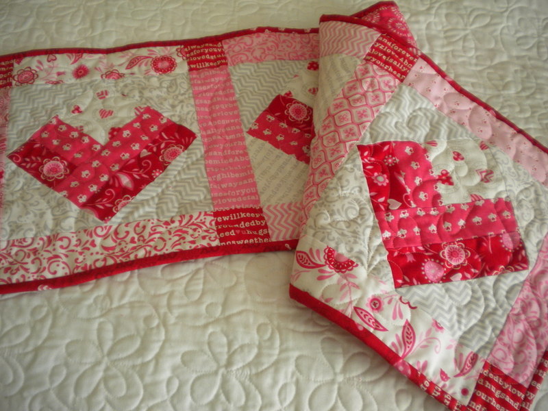 Heart Square-in-a-Square Runner, Pattern on Craftsy