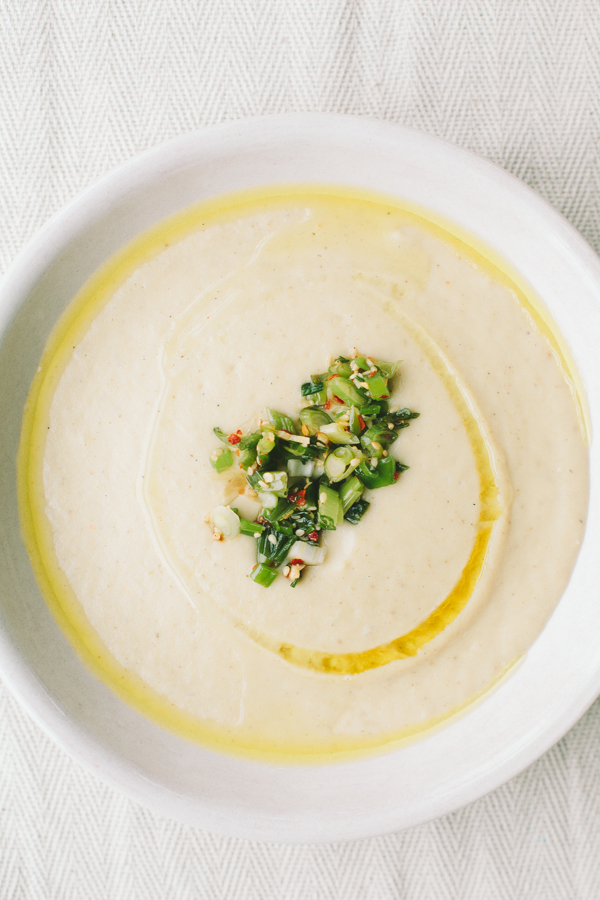 Bowl of Soup with Garnish