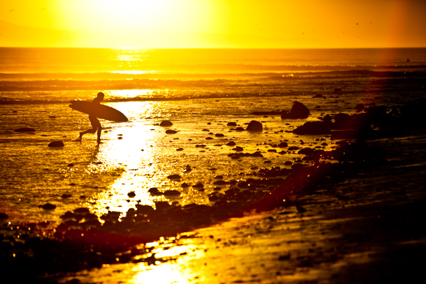 Man Running on Beach