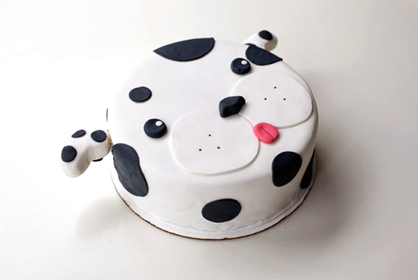 Dalmation Dog Cake 