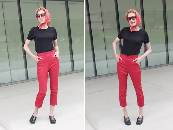 Red Vintage Pants, via Lucky Lucille