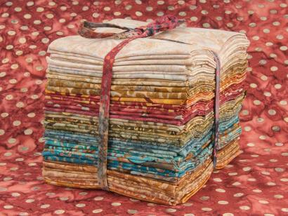 Stack of Tied Fat Quarter Fabric - on Bluprint 