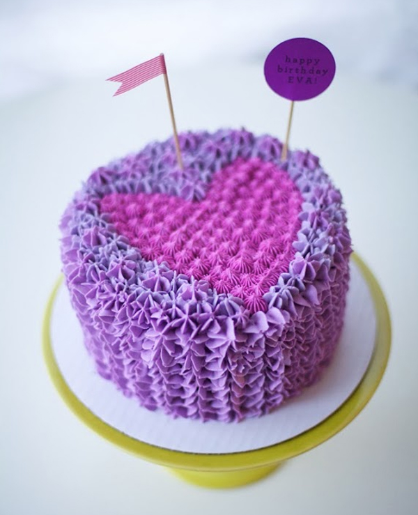 Purple Heart Cake - on Bluprint via Coco Cake Land