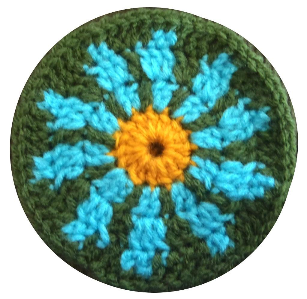 Circular crochet flower