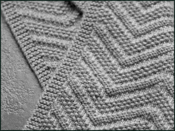 Knit Grey Scarf - Pattern on Craftsy 