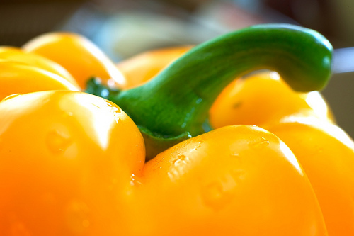 Closeup Shot of Yellow Pepper