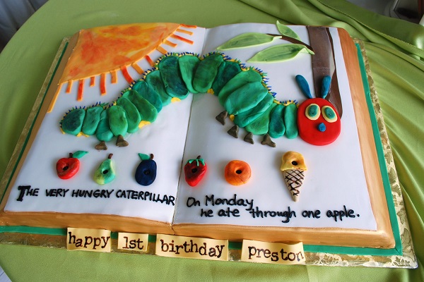 Hungry Caterpillar Storybook Cake