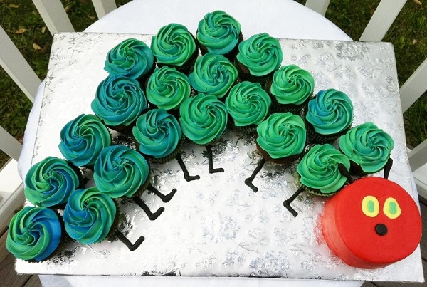 Hungry Caterpillar Cupcake Cake