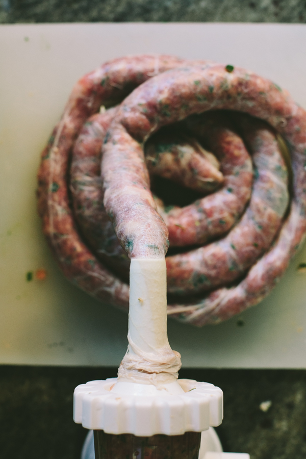 Homemade sausage links