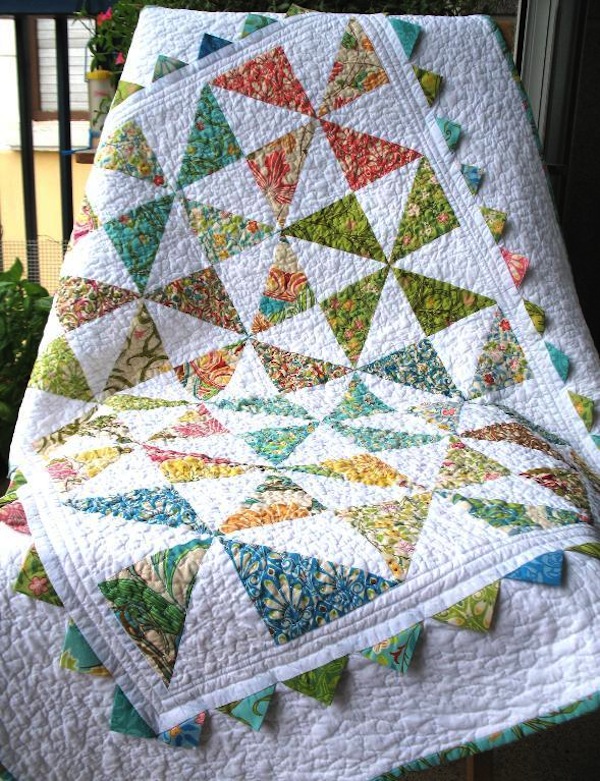 Quilt Featuring Prarie Points 