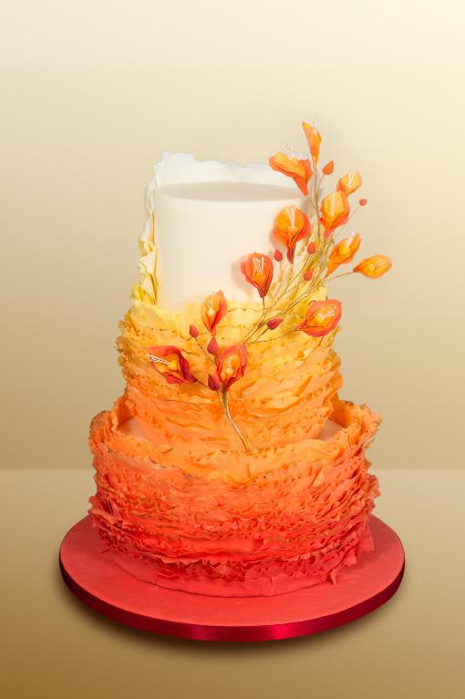 Ruffled Orange Cake - Bluprint Member Project