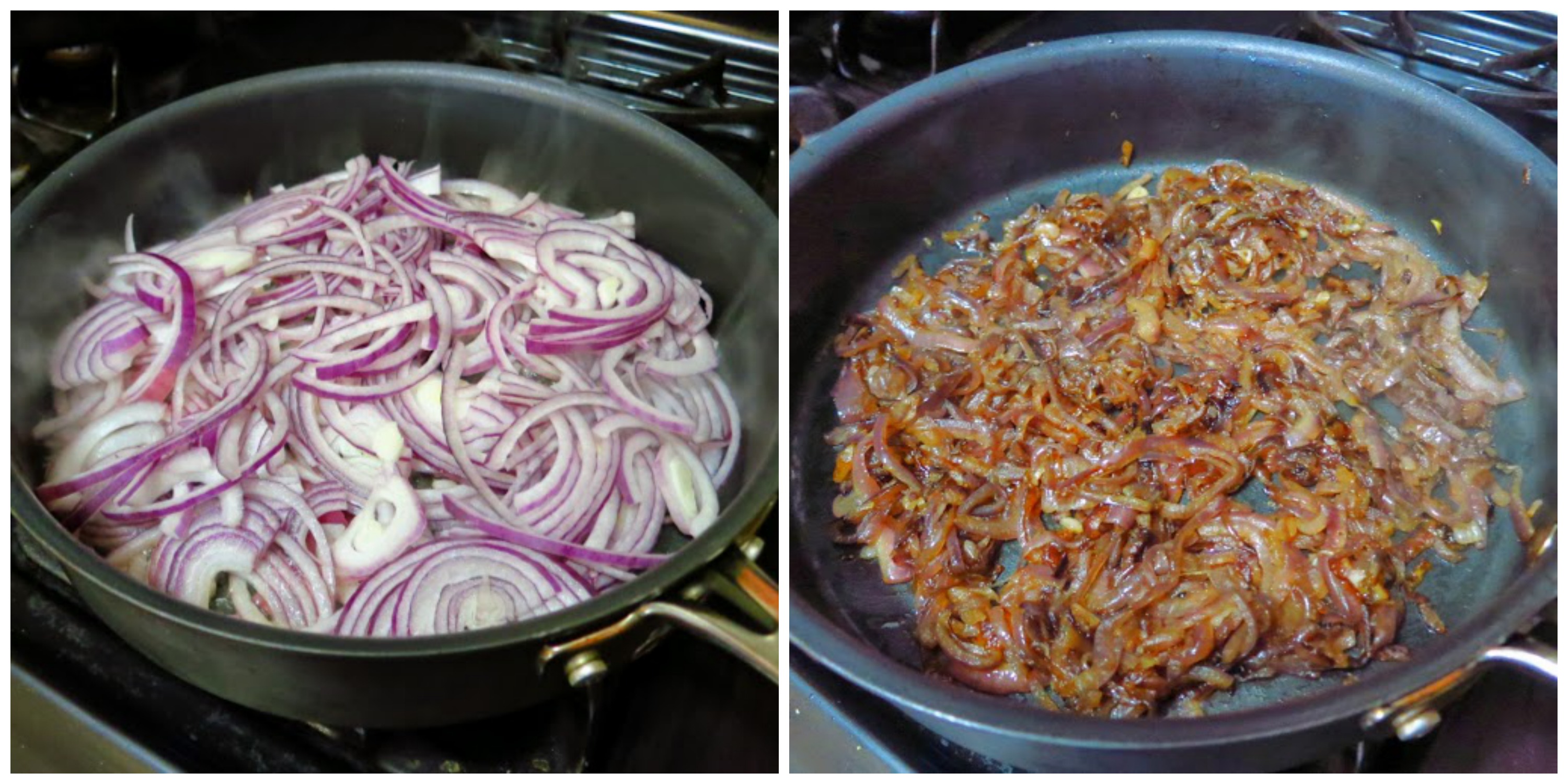 Caramelized Onions Before and After