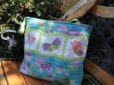 Butterfly Bling tote via Sew Inspired