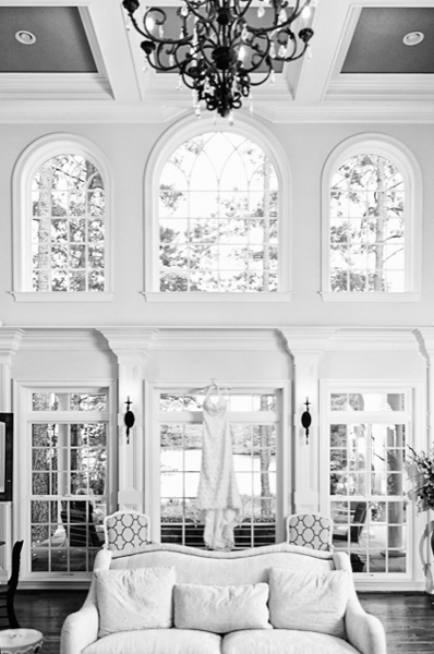 Wedding Dress Shot in a Large Room