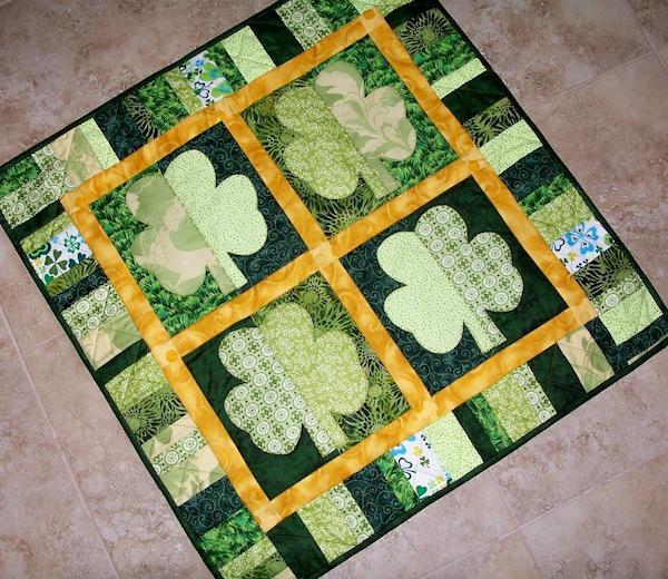 Shamrocks St.Patrick's Day Quilt, Pattern on Bluprint.com