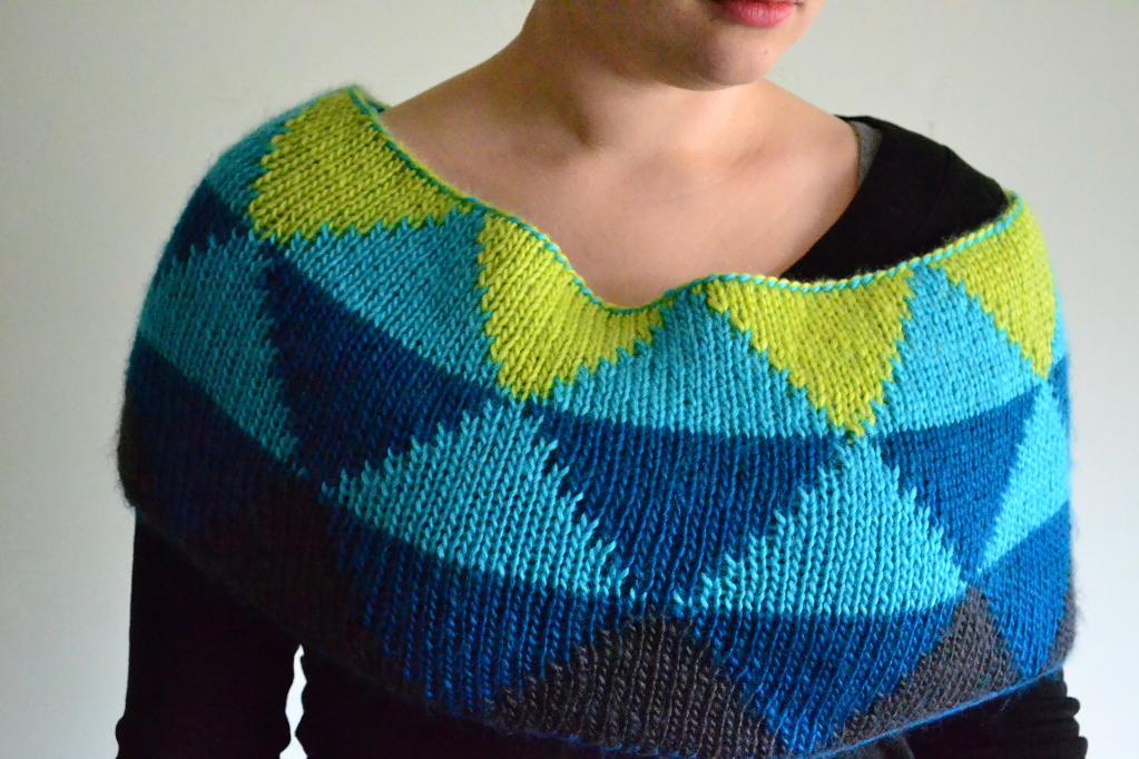 Honors Geometry Knitted Cowl