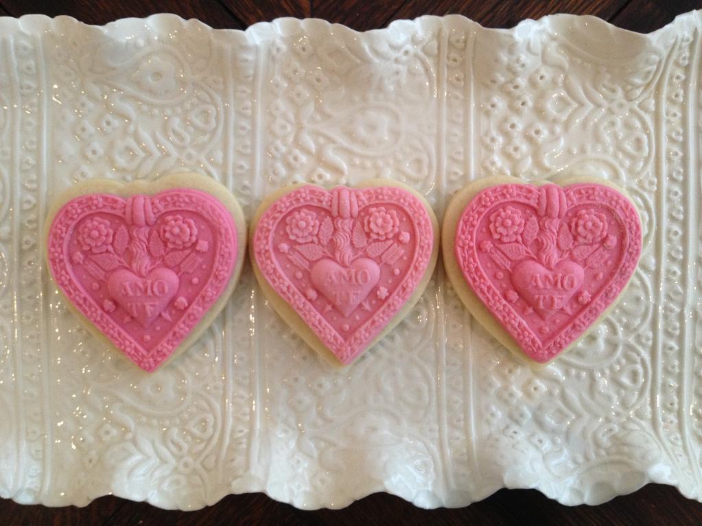 Pink Modeling Chocolate Cookies