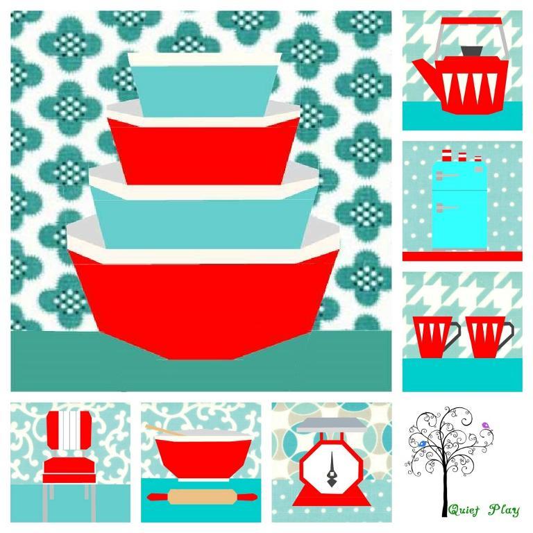 Quilt Pattern: Retro Themed Kitchen Quilt