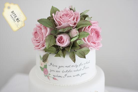 Hand-Painted Wedding Cake