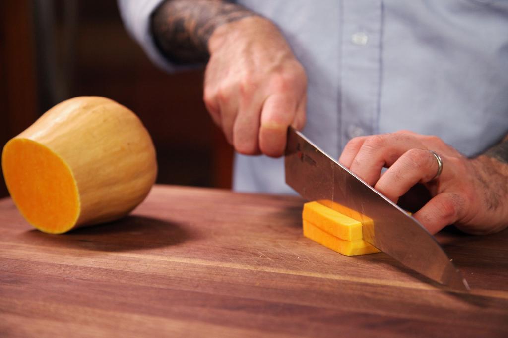 Cutting Butternut Squash