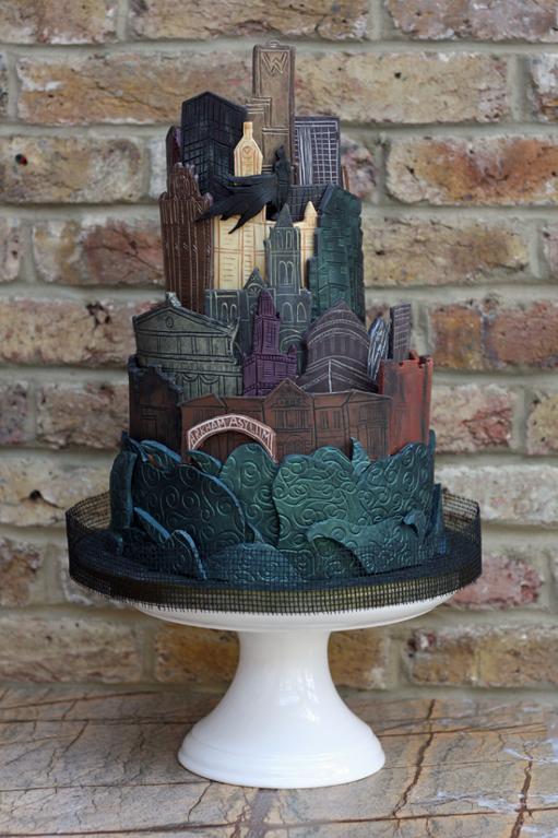 Cake with Modeling Chocolate City - Craftsy.com
