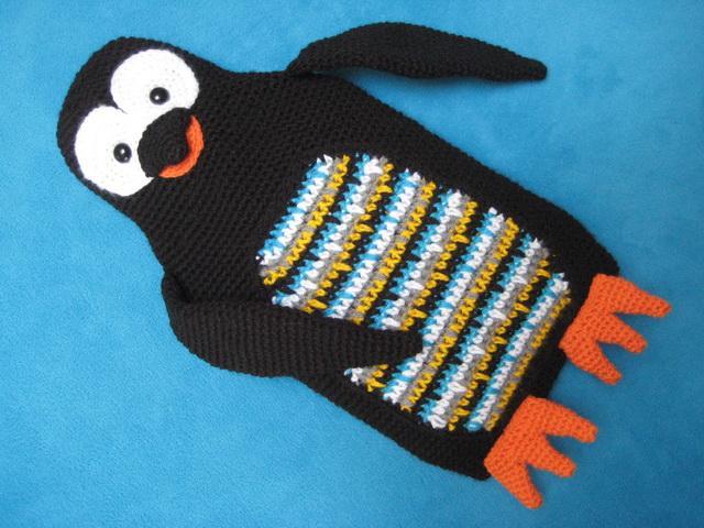 Crochet penguin hot water cozy - Bluprint.com