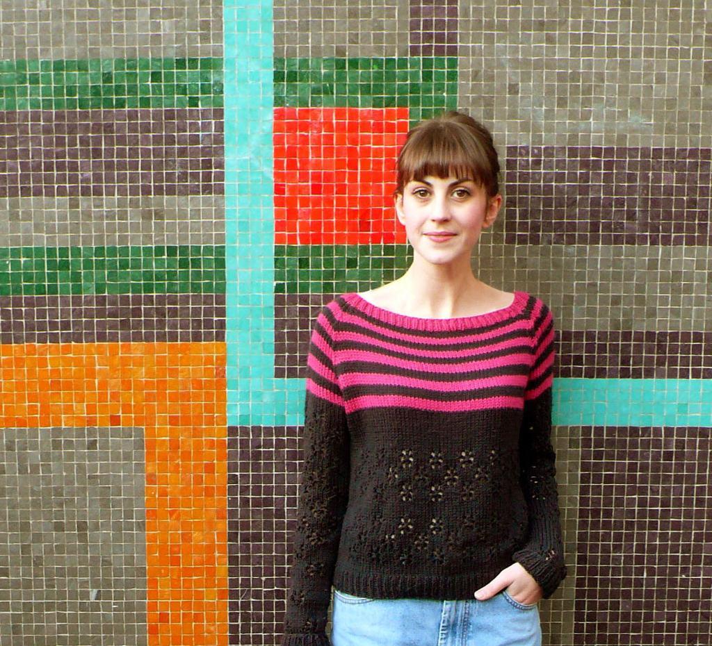 Spider Stripes knitted sweater
