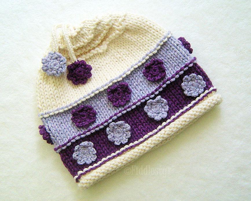 Violet knit hat