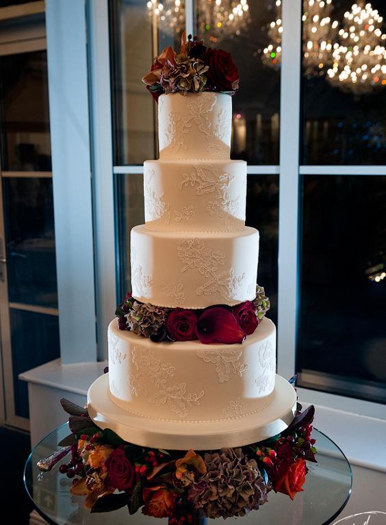 Four-Tiered Traditional Wedding Cake by Zoe Clark