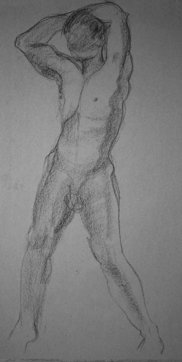 Gesture Drawing of Man on Craftsy.com, via Sandrine Pelissier 