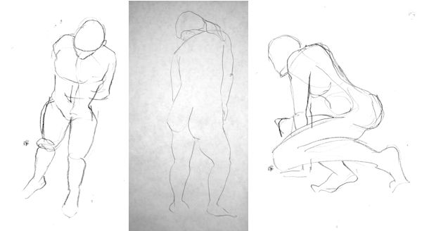 Series of Male Gesture Sketches