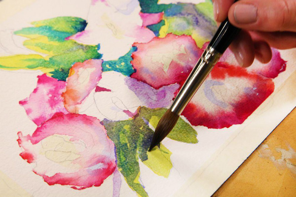 Watercolor Flower on Craftsy.com