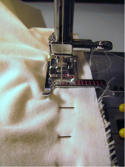 Set-In Sleeve Being Sewn