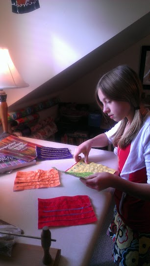 11-Year-Old Quilting Making a Stitch Bible