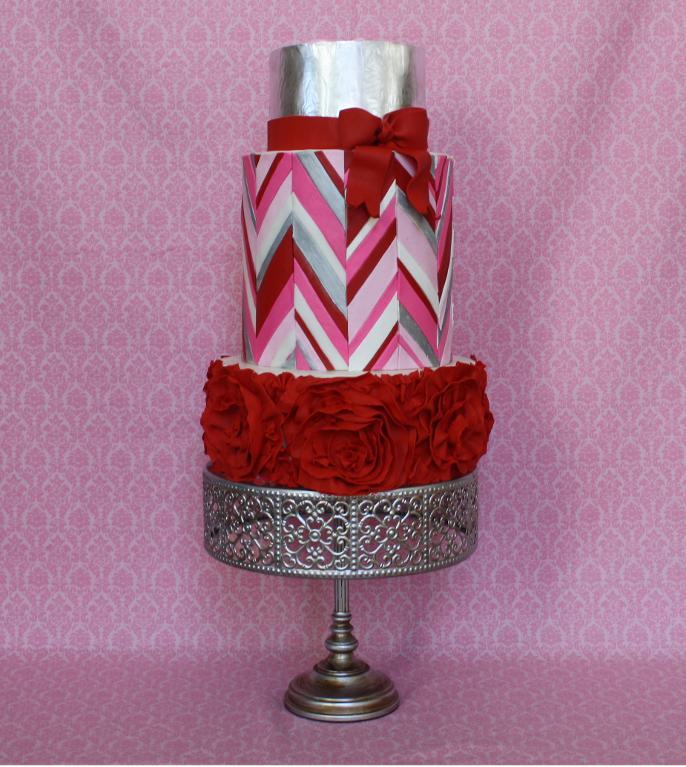 Chevron Valentine's Cake Design - Bluprint Member