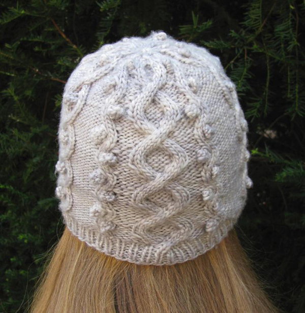 White Bobble Knit Hat - Bluprint Member Pattern