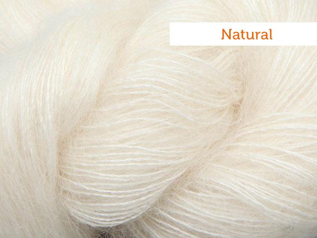 Natural silk mohair yarn
