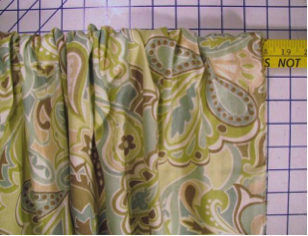 Step 5: 1 ½ times the fullness slide the fabric to the 24" mark
