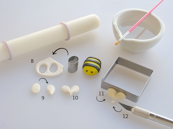 A Fondant Bumble Bee Being Made