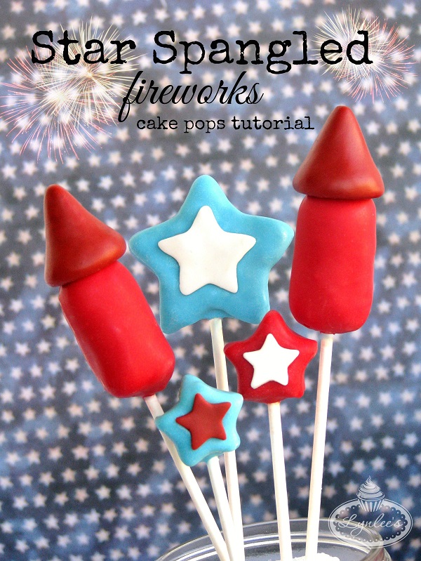 4th of july cake pops
