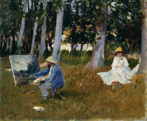 Claude Monet Painting by the Edge of a Wood" by John Singer Sargent