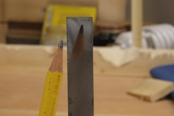 The Mirror Finish on the Back of the Chisel