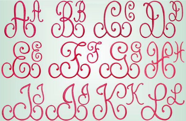 Edies Designs Monograms 3 Embroidery Pattern