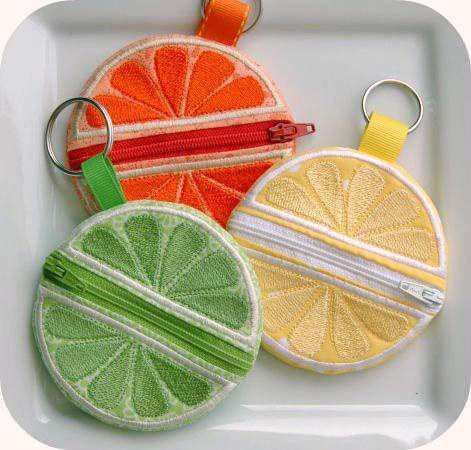 In the Hoop Citrus Coin Pouch