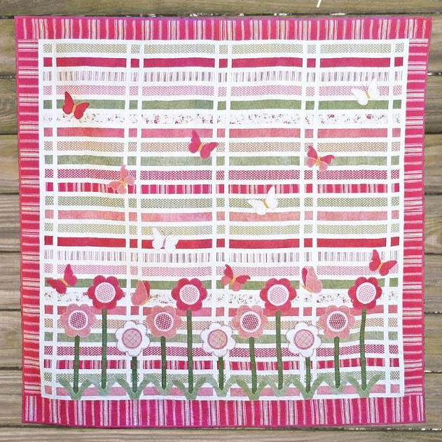 Pink Butterfly Garden Quilt