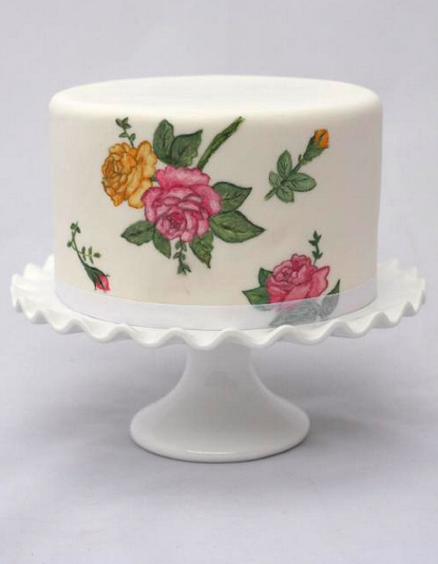 Hand-Painted Roses Cake - Craftsy Member Project