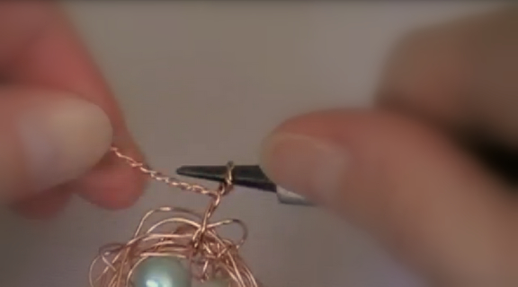 Trimming Excess Wire on Handmade Necklace