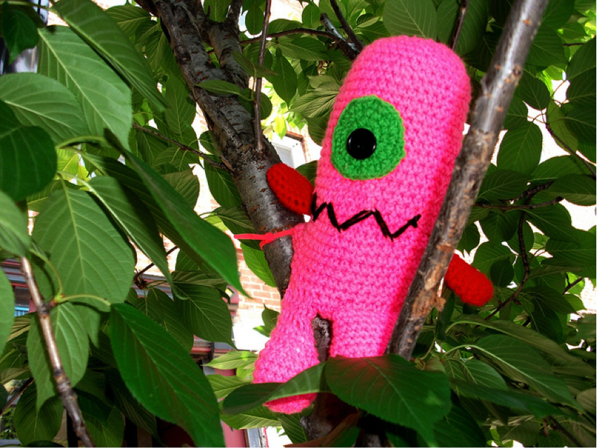 Amigurumi in a Tree